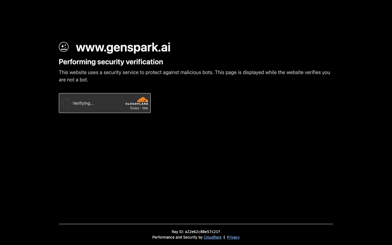 Genspark homepage